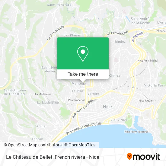 Le Château de Bellet map