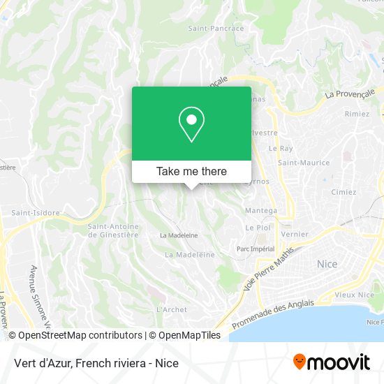 Mapa Vert d'Azur