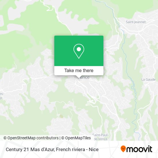 Mapa Century 21 Mas d'Azur