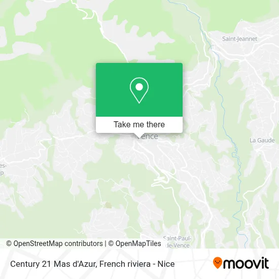 Century 21 Mas d'Azur map