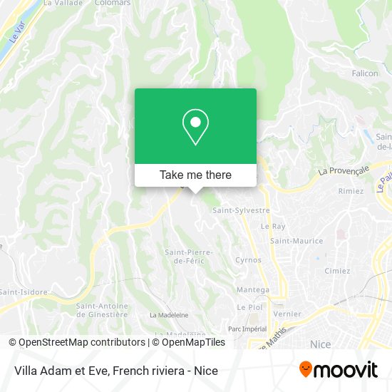 Mapa Villa Adam et Eve