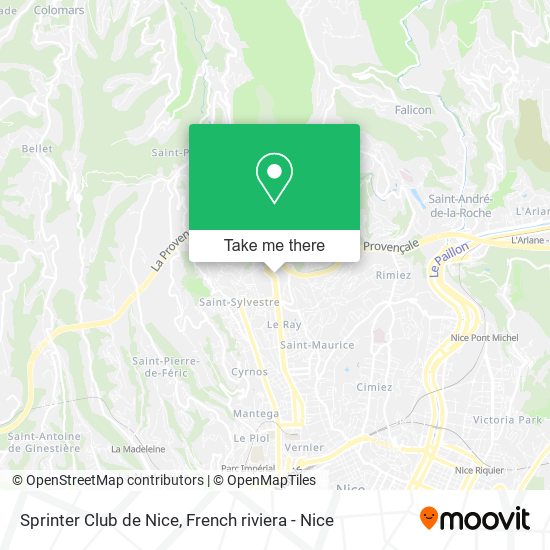 Mapa Sprinter Club de Nice