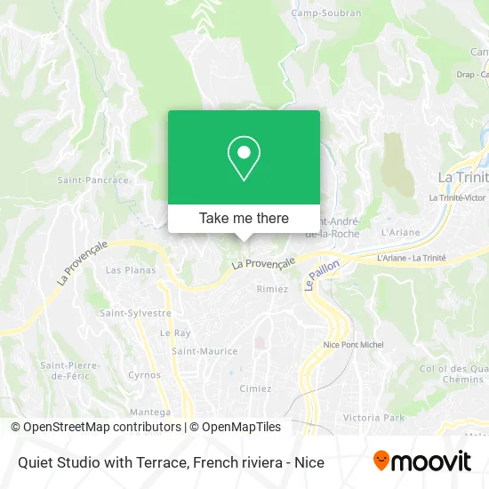 Quiet Studio with Terrace map