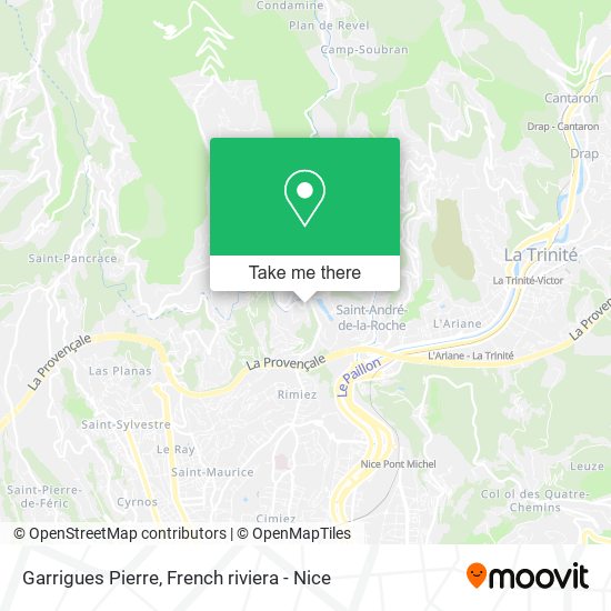 Garrigues Pierre map