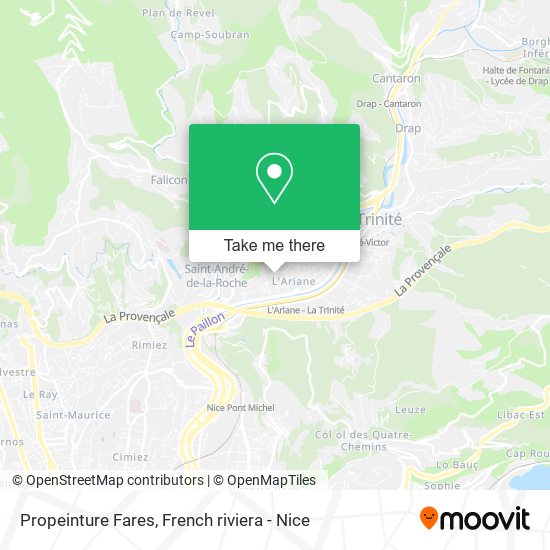 Propeinture Fares map