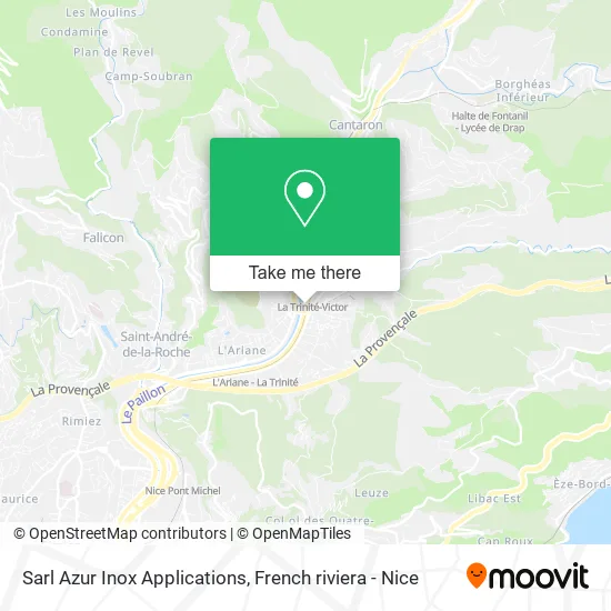 Sarl Azur Inox Applications map