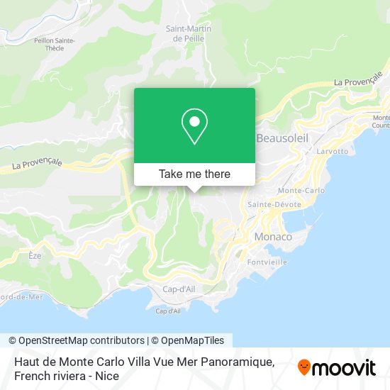 Haut de Monte Carlo Villa Vue Mer Panoramique map