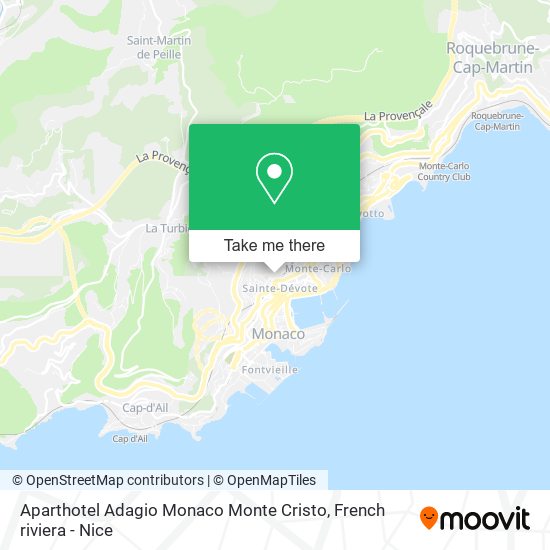 Aparthotel Adagio Monaco Monte Cristo map