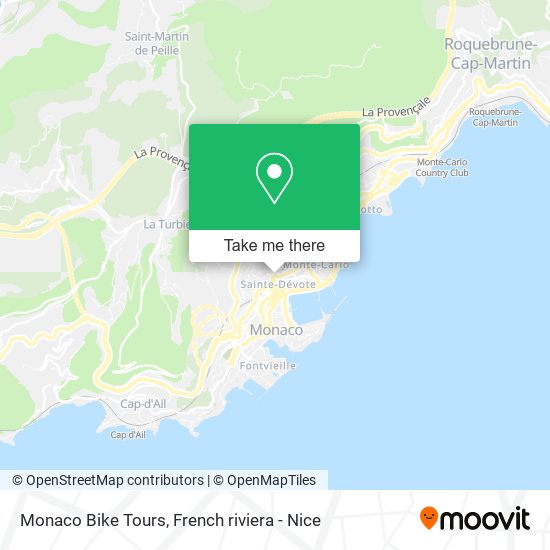 Mapa Monaco Bike Tours