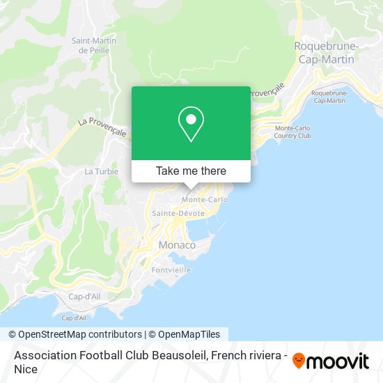 Association Football Club Beausoleil map