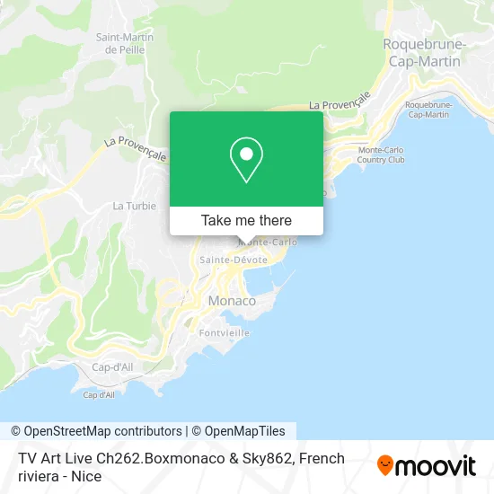 TV Art Live Ch262.Boxmonaco & Sky862 map