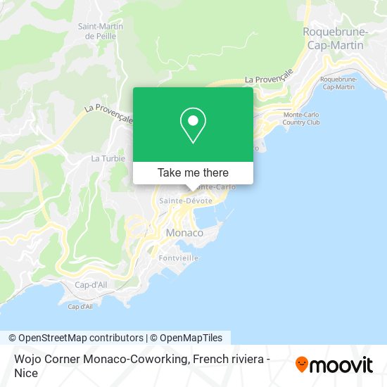 Mapa Wojo Corner Monaco-Coworking