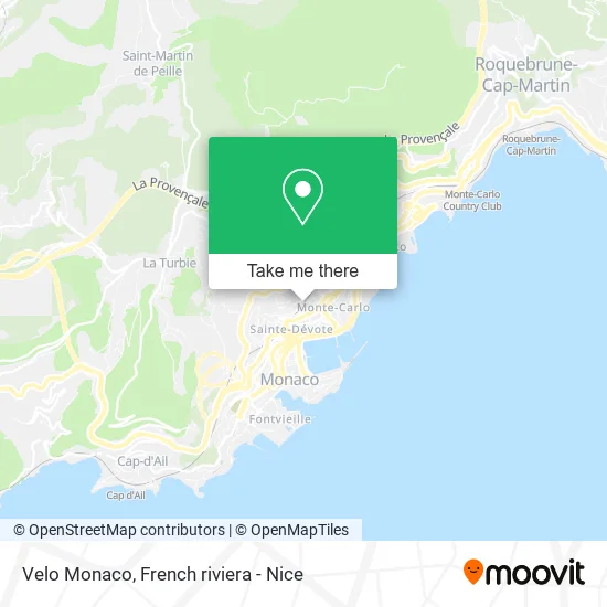 Velo Monaco map