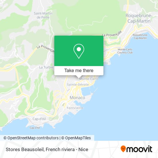 Stores Beausoleil map