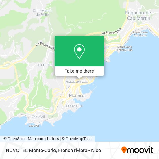 NOVOTEL Monte-Carlo map