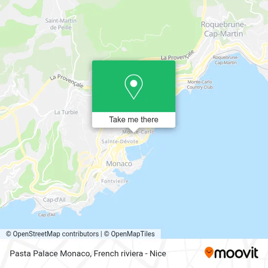 Pasta Palace Monaco map