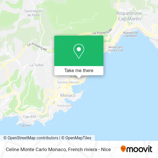 Celine Monte Carlo Monaco map