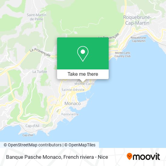 Banque Pasche Monaco map