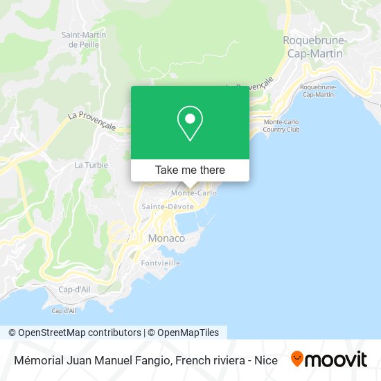 Mémorial Juan Manuel Fangio map