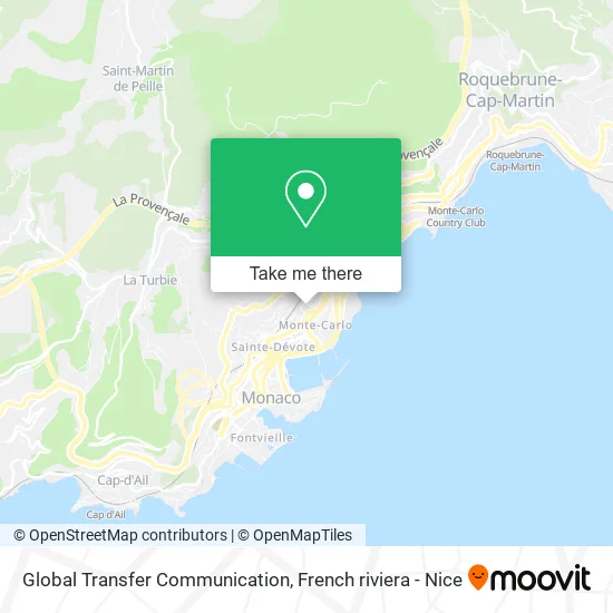 Global Transfer Communication map