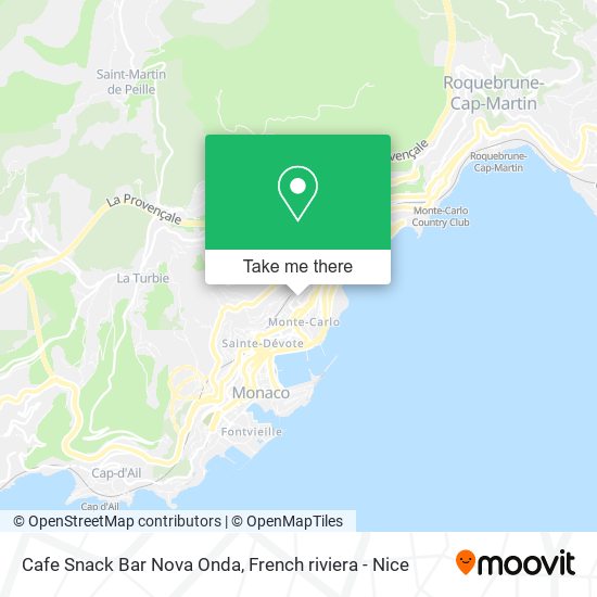 Mapa Cafe Snack Bar Nova Onda