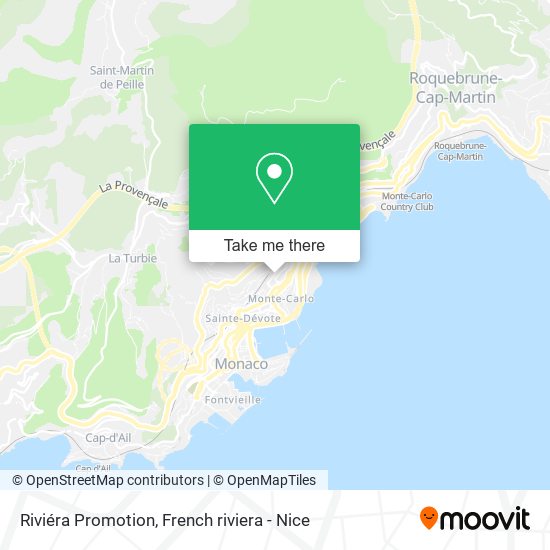 Riviéra Promotion map