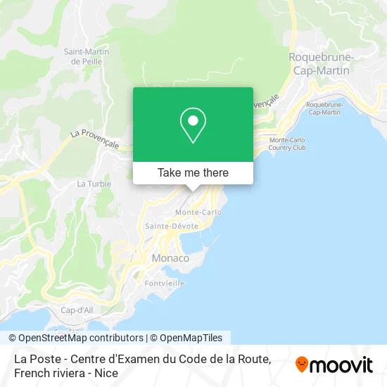 La Poste - Centre d'Examen du Code de la Route map