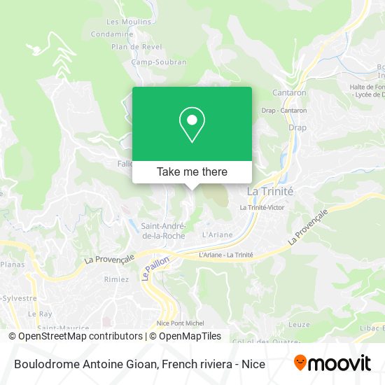 Mapa Boulodrome Antoine Gioan