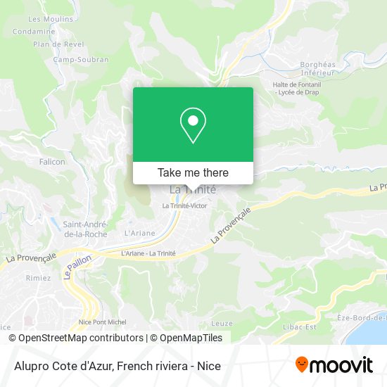 Alupro Cote d'Azur map