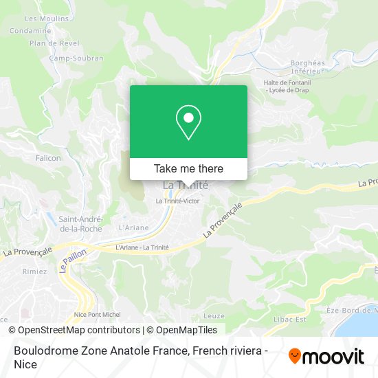 Boulodrome Zone Anatole France map