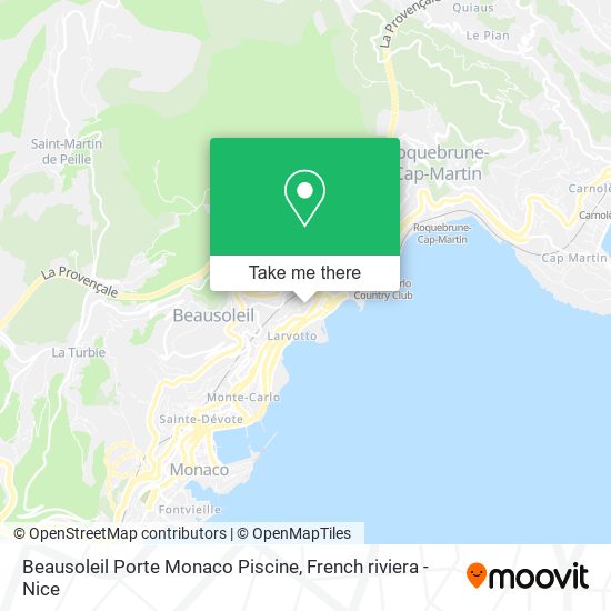 Beausoleil Porte Monaco Piscine map