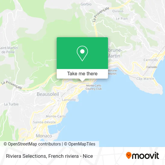 Riviera Selections map