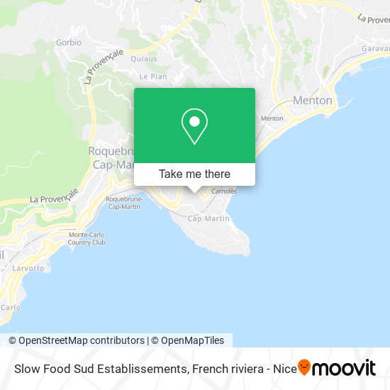 Slow Food Sud Establissements map