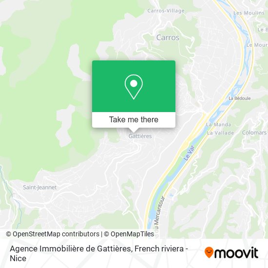 Agence Immobilière de Gattières map