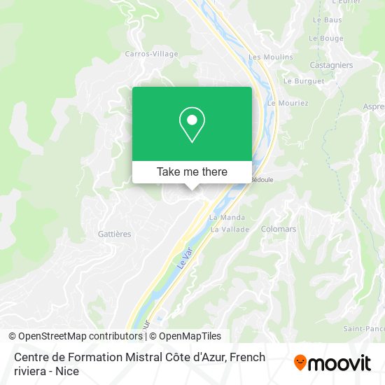 Centre de Formation Mistral Côte d'Azur map