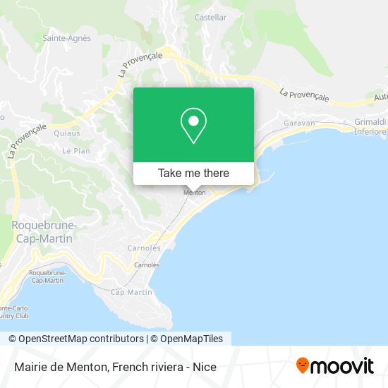 Mairie de Menton map