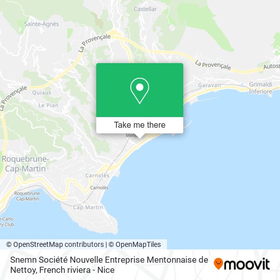 Snemn Société Nouvelle Entreprise Mentonnaise de Nettoy map