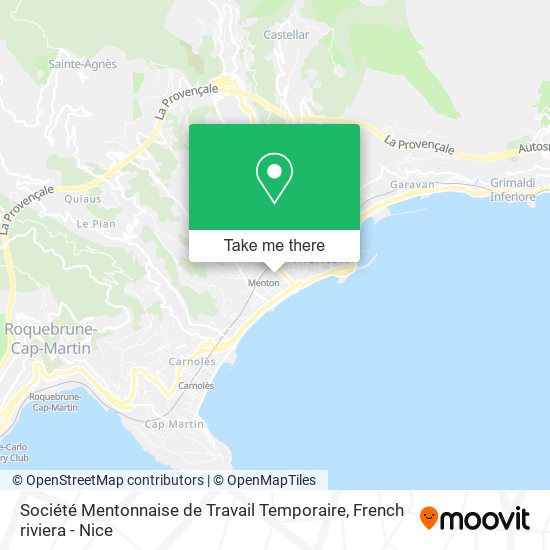 Mapa Société Mentonnaise de Travail Temporaire