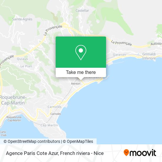 Agence Paris Cote Azur map