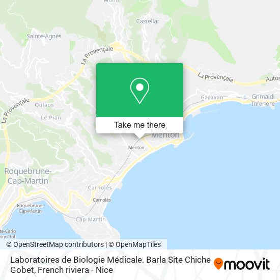 Laboratoires de Biologie Médicale. Barla Site Chiche Gobet map