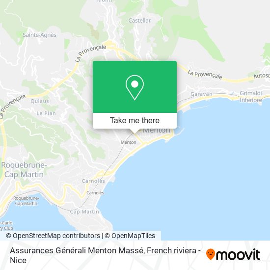 Mapa Assurances Générali Menton Massé