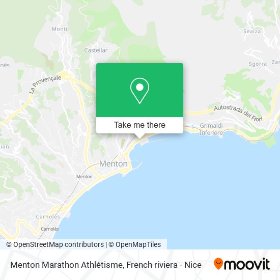 Mapa Menton Marathon Athlétisme