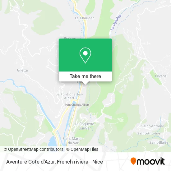 Aventure Cote d'Azur map