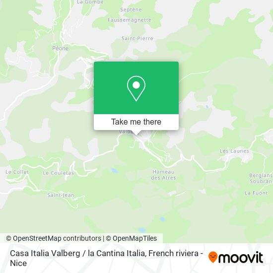 Mapa Casa Italia Valberg / la Cantina Italia