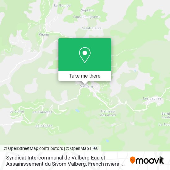 Mapa Syndicat Intercommunal de Valberg Eau et Assainissement du Sivom Valberg