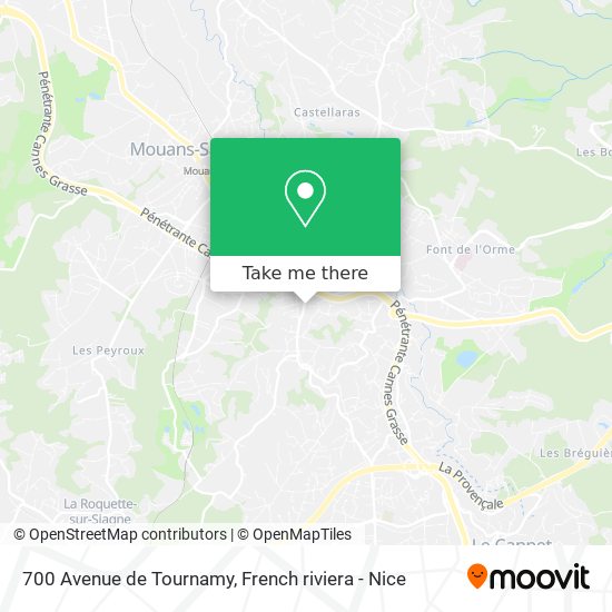 Mapa 700 Avenue de Tournamy