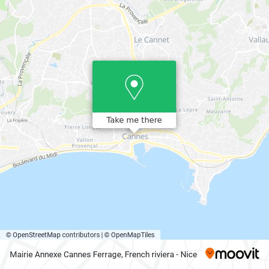 Mairie Annexe Cannes Ferrage map