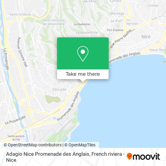 Adagio Nice Promenade des Anglais map