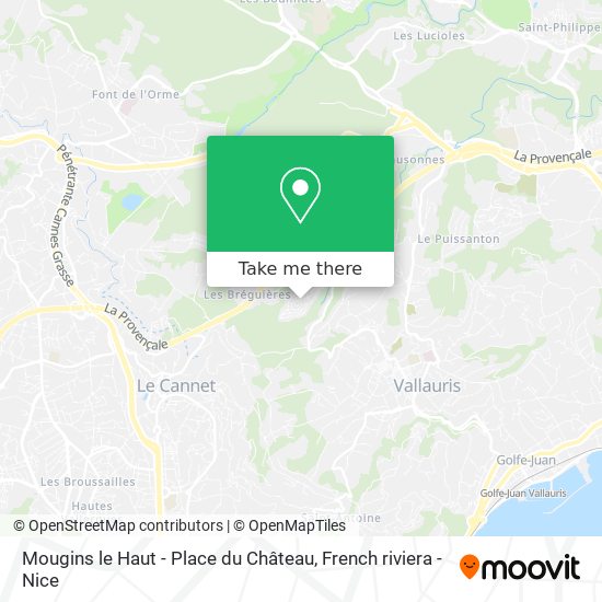 Mougins le Haut - Place du Château map