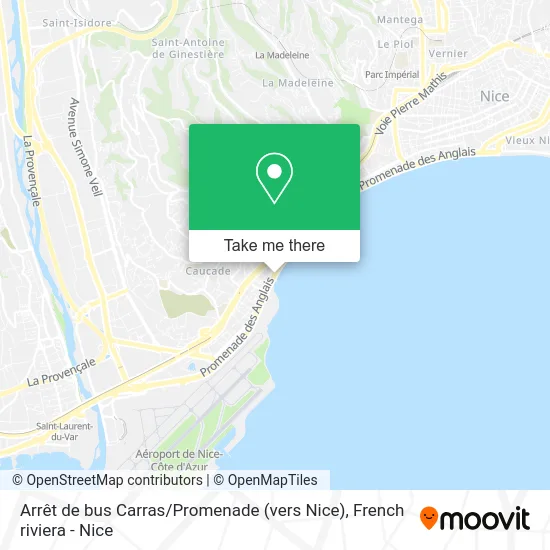 Arrêt de bus Carras / Promenade (vers Nice) map